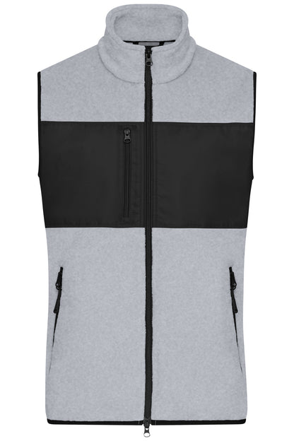 Men´s Fleece Vest - Light-melange/Black