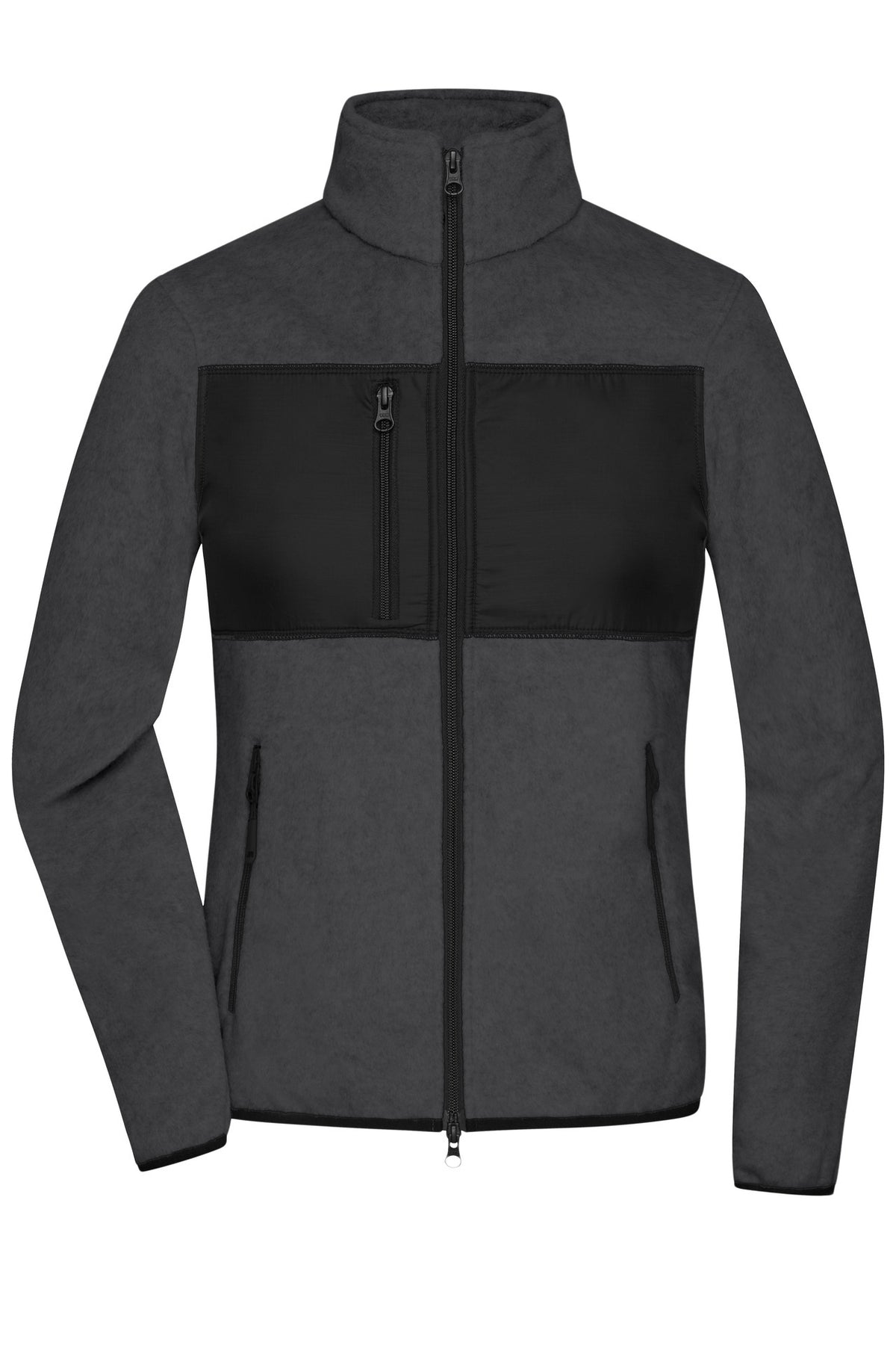Ladies’ Fleece Jacket - Dark-melange/Black