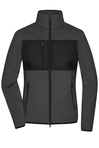 Ladies’ Fleece Jacket - Dark-melange/Black