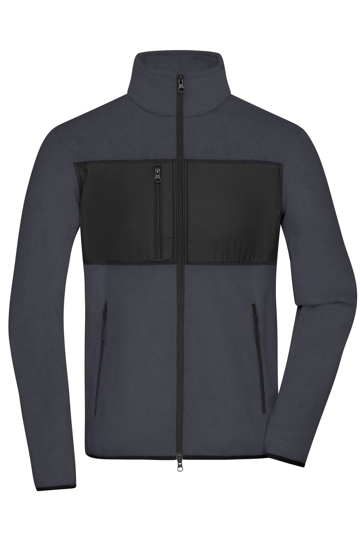 Men’s Fleece Jacket - Carbon/Black