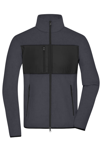Men’s Fleece Jacket - Carbon/Black