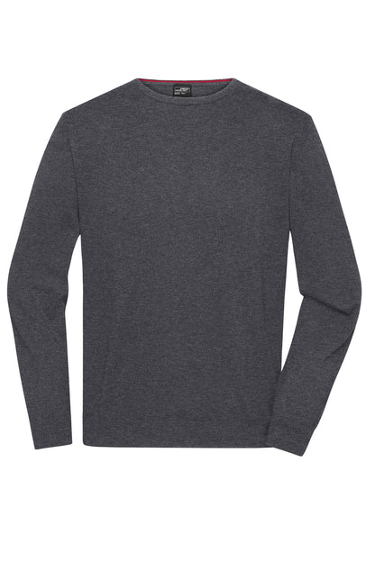 Men´s Round NeckPullover - Anthracite Melange