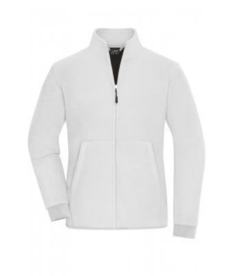 Ladies´ Bonded Fleece jacket - White/Dark Grey