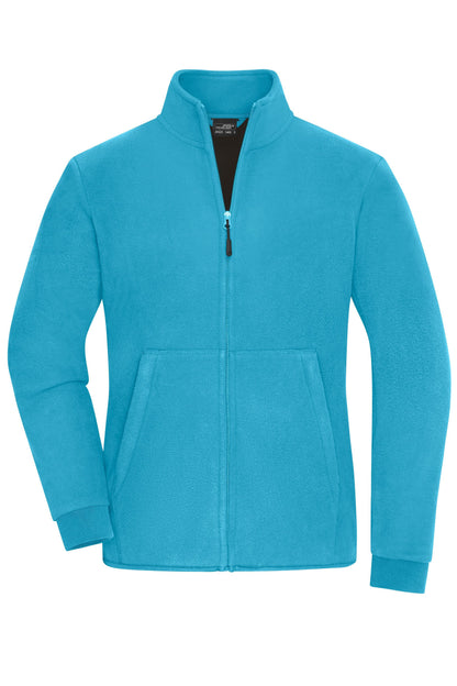 Ladies´ Bonded Fleece jacket - Turquoise/Dark Grey