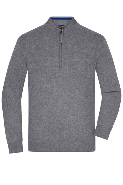 Men´s Half-Zip Troyer - Grey-Heather