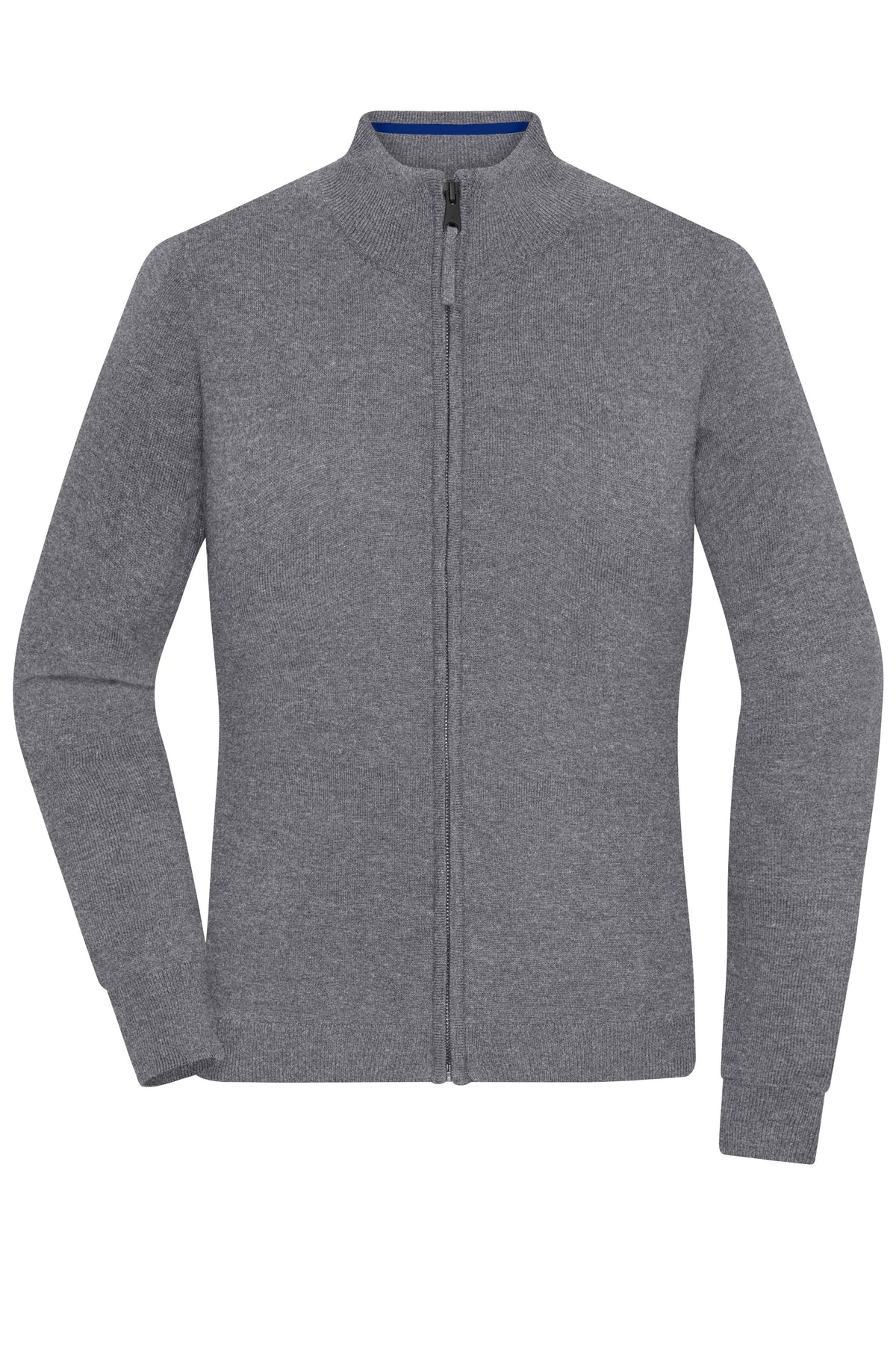 Ladie’s Zip Cardigan - Grey-Heather