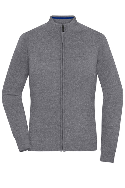 Ladie’s Zip Cardigan - Grey-Heather
