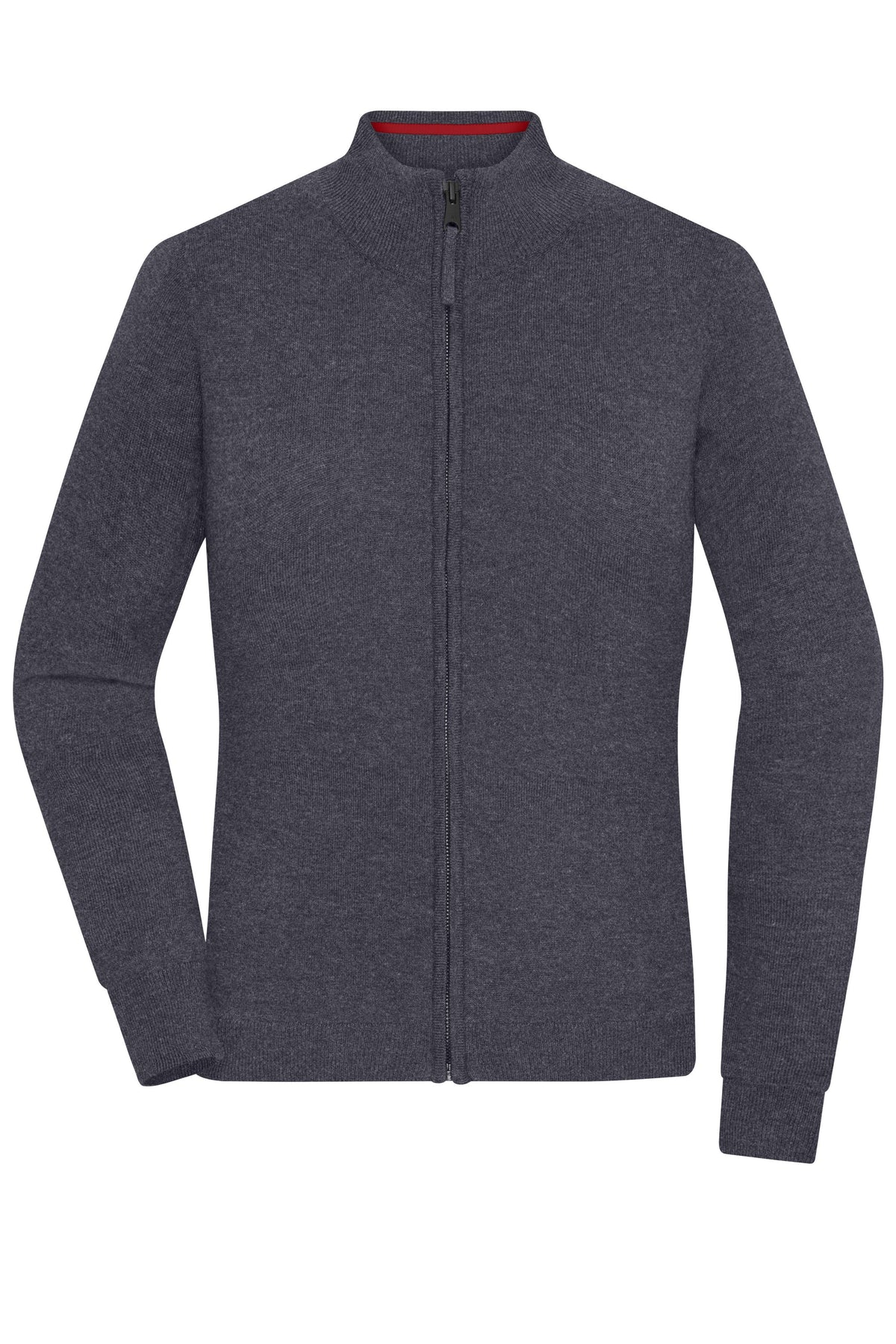 Ladie’s Zip Cardigan - Anthracite Melange