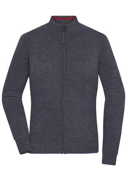 Ladie’s Zip Cardigan - Anthracite Melange