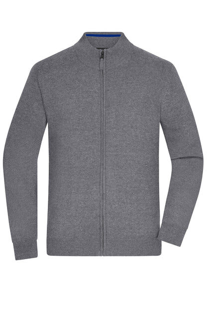 Men´s Zip Cardigan - Grey-Heather
