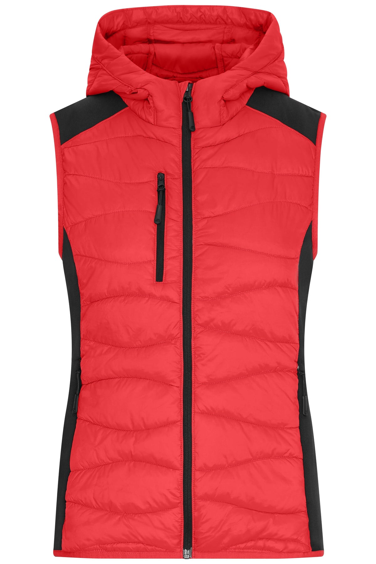 Ladies Hybrid Vest - Red/Black