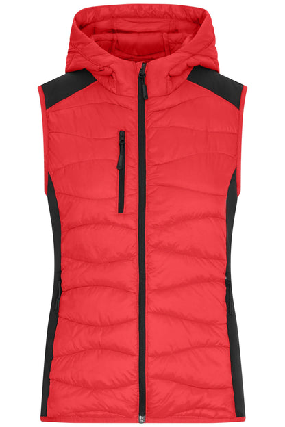 Ladies Hybrid Vest - Red/Black