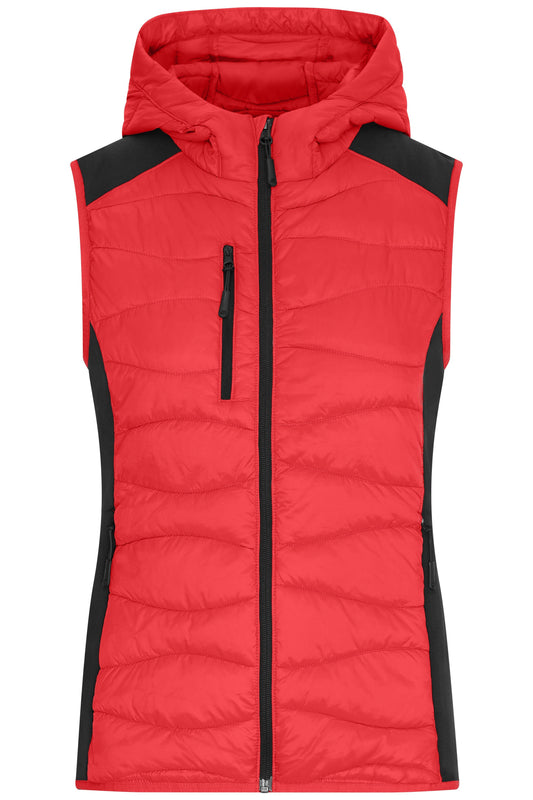 Ladies Hybrid Vest - Red/Black