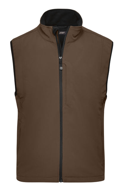 Mens Softshell Vest - Brown