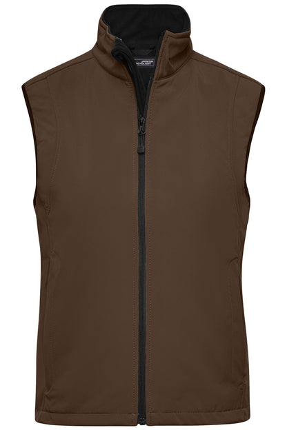 Ladies Softshell Vest - Brown
