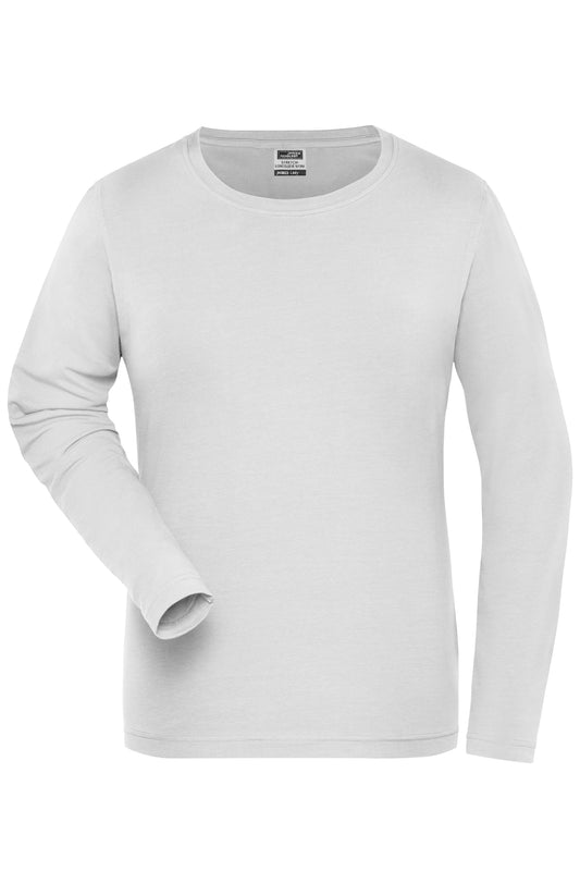 Ladies´ BIO Stretch Longsleeve - White