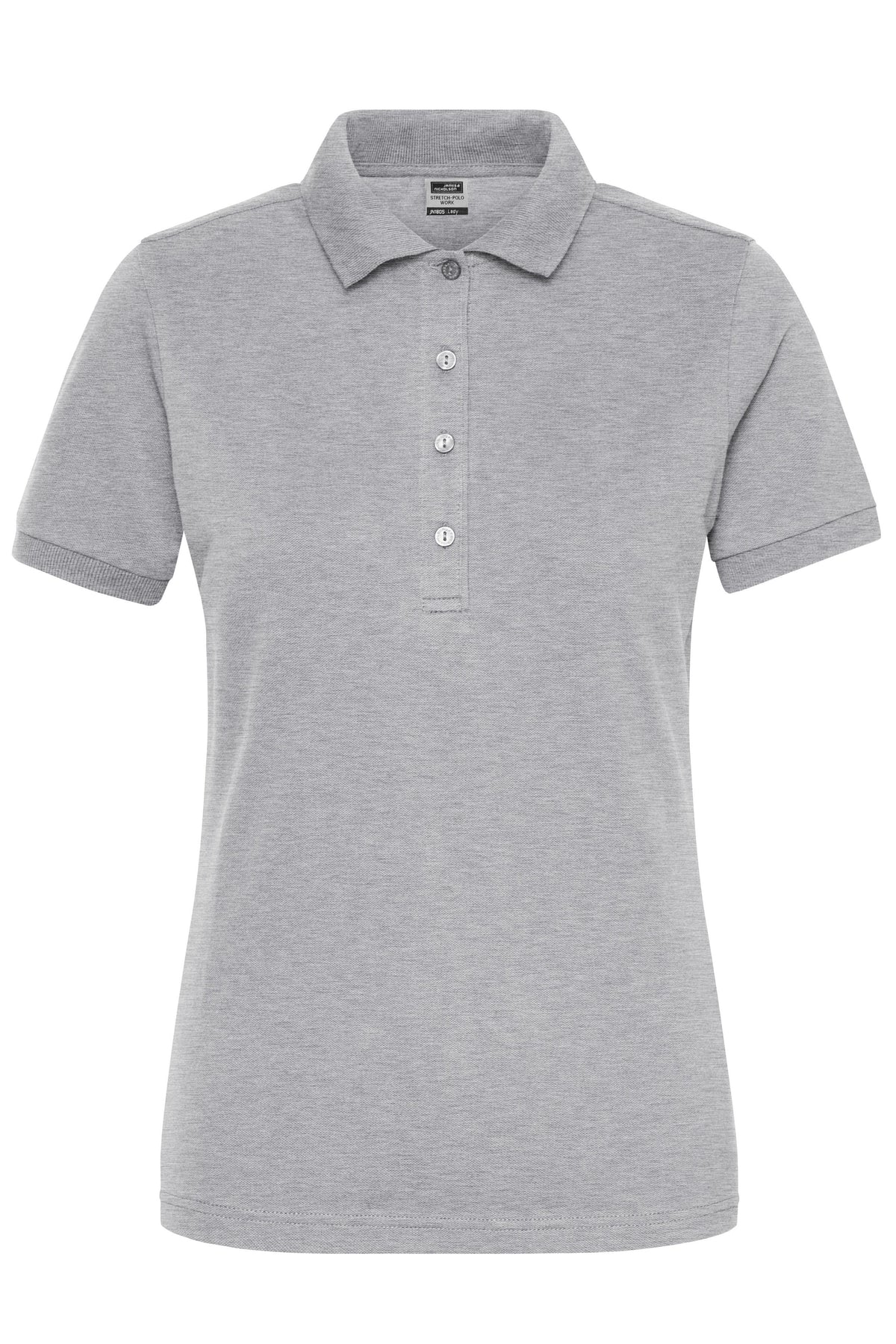 Ladies´ BIO Stretch Polo Work - Grey-Heather