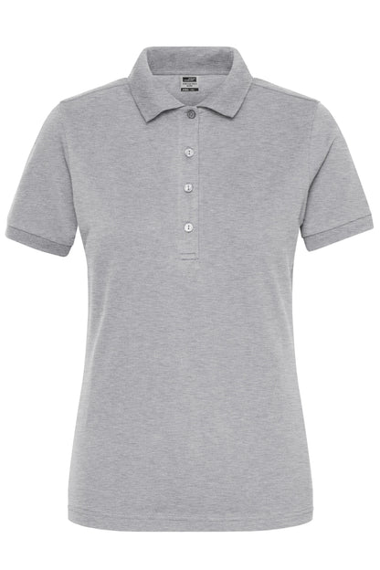 Ladies´ BIO Stretch Polo Work - Grey-Heather