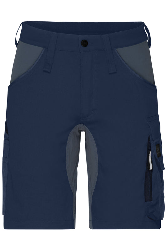Workwear Stretch-Bermuda Slim - Navy/Carbon
