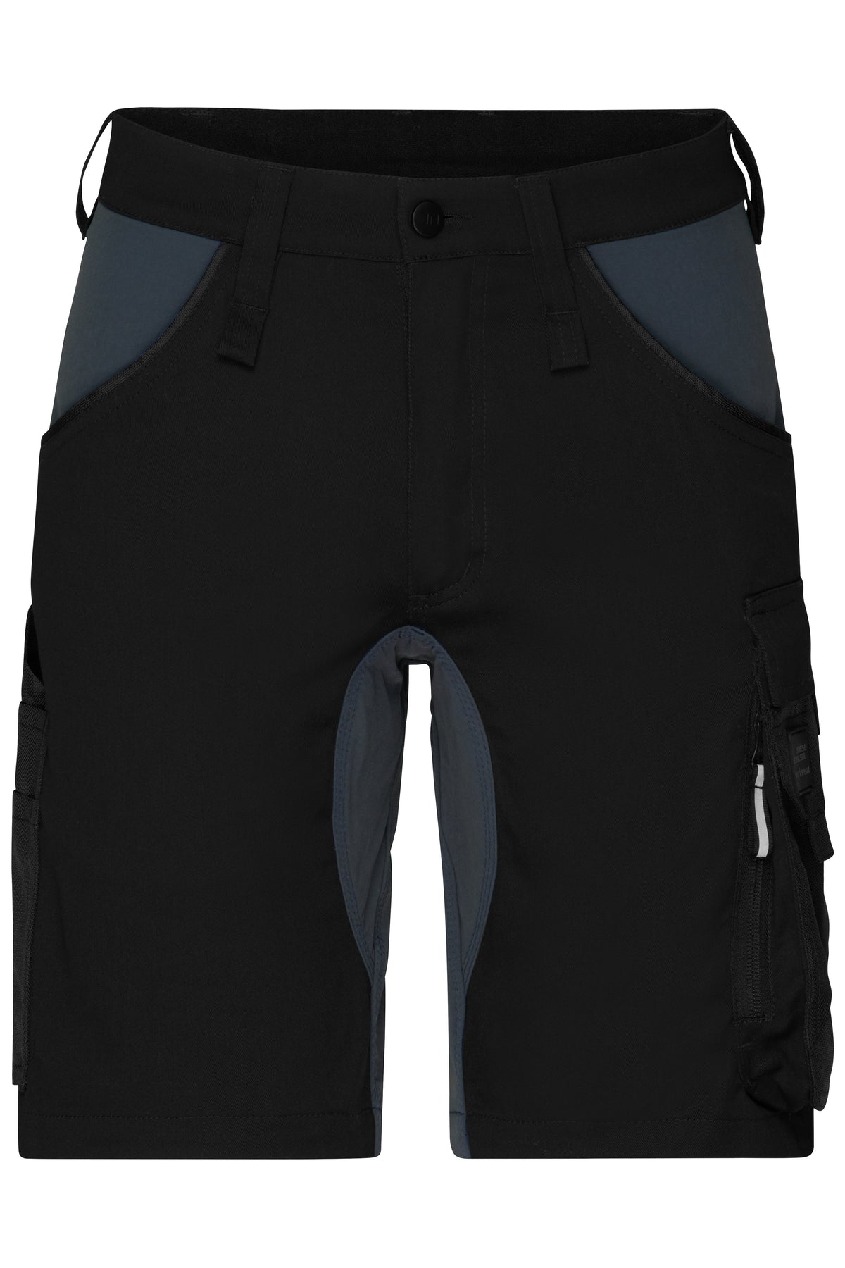 Workwear Stretch-Bermuda Slim - Black/Carbon