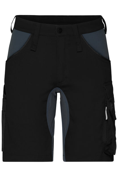 Workwear Stretch-Bermuda Slim - Black/Carbon