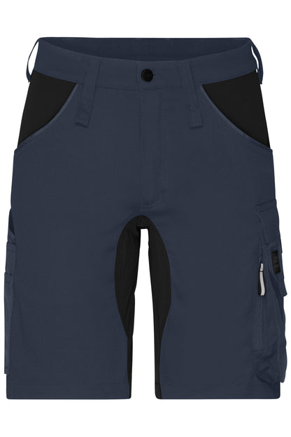 Workwear Stretch-Bermuda Slim - Carbon/Black