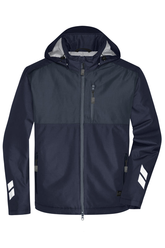 Padded Hardshell Workwear Jack - Navy/Carbon