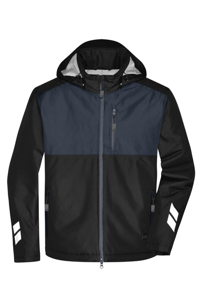 Padded Hardshell Workwear Jack - Black/Carbon