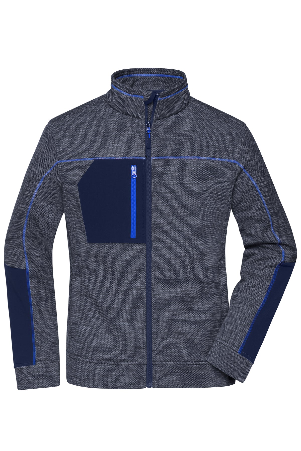 Ladies’ Structure Fleece Jacke - Navy-melange/Navy/Royal