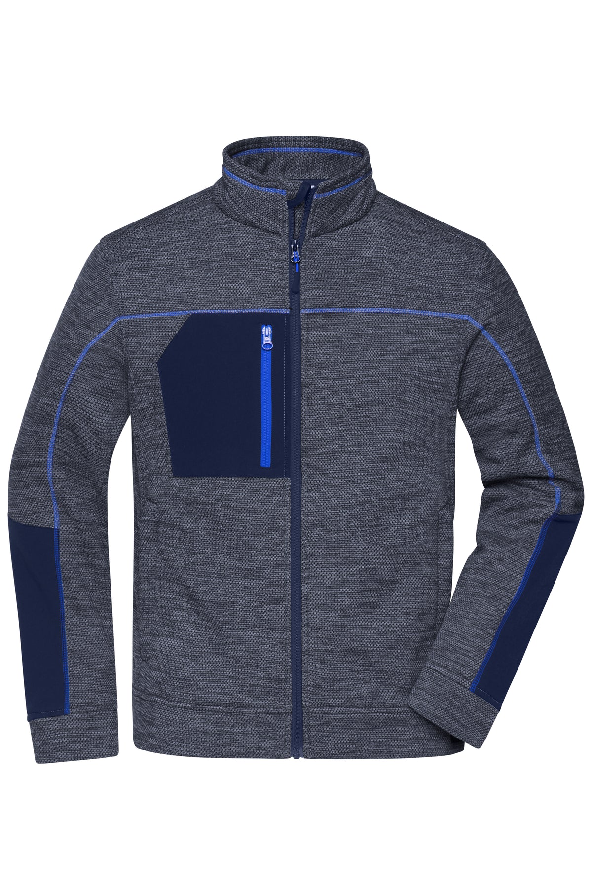 Men’s Structure Fleece Jacket - Navy-melange/Navy/Royal