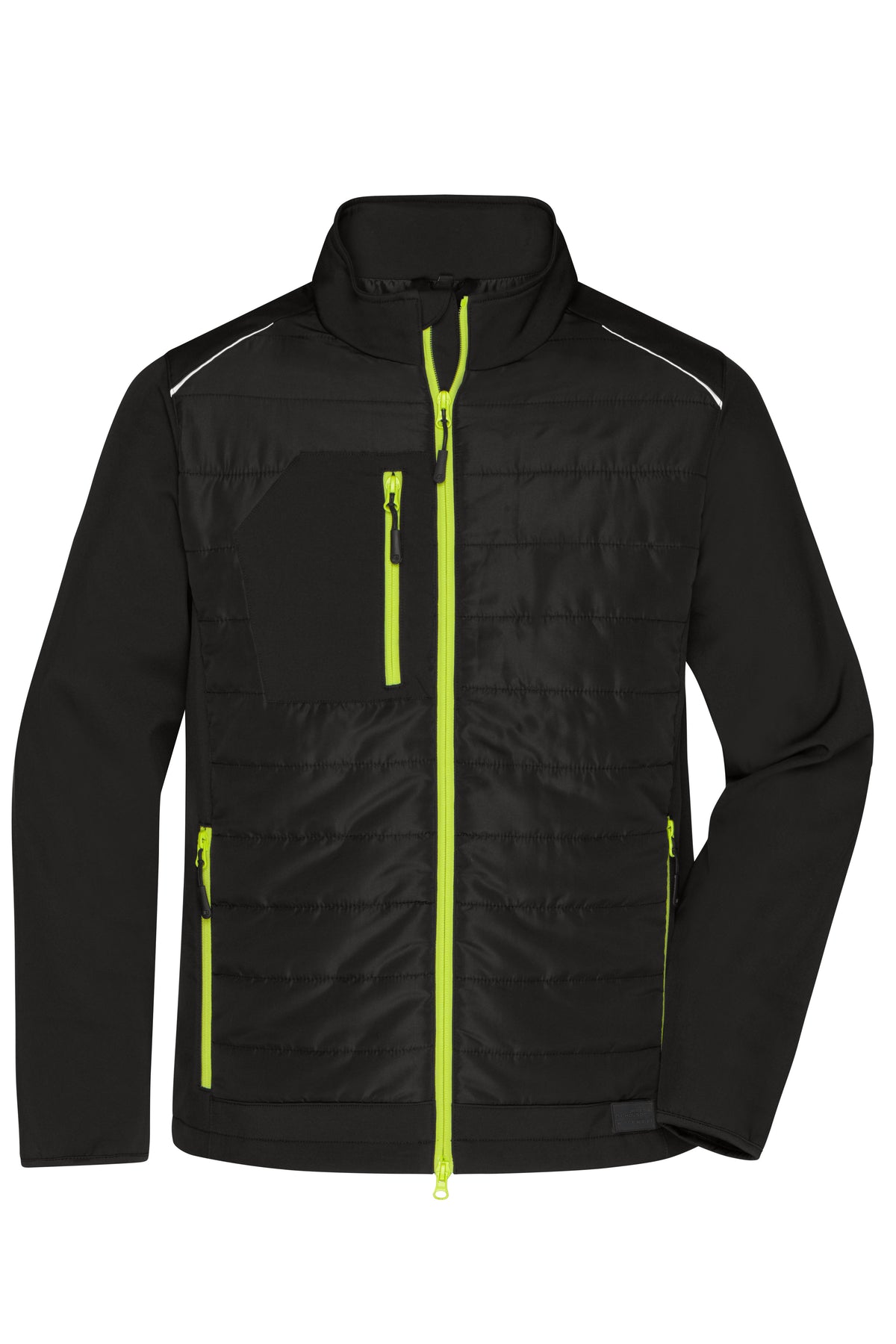 Men´s Hybrid Jacket - Black/neon-yellow