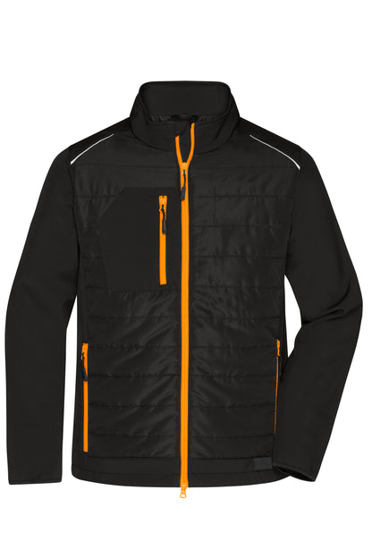 Men´s Hybrid Jacket - Black/neon-orange