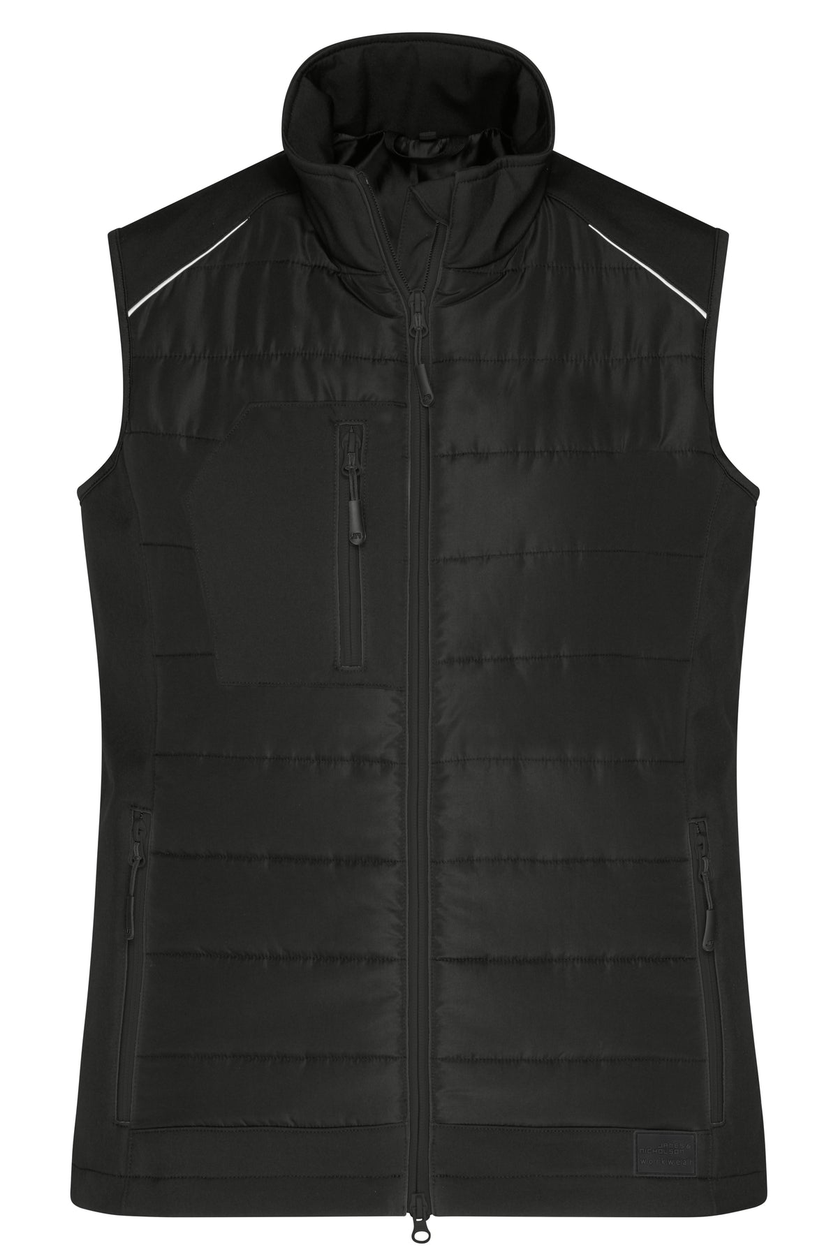 Ladies’ Hybrid Vest - Black/Black