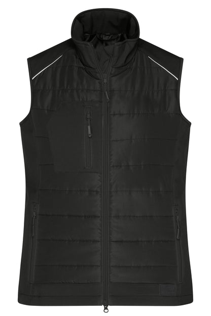 Ladies’ Hybrid Vest - Black/Black