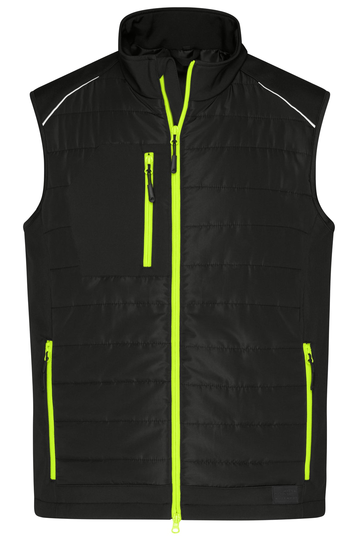 Men´s Hybrid Vest - Black/neon-yellow