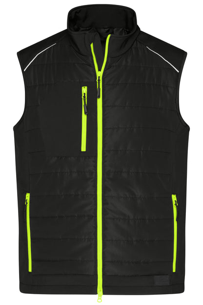Men´s Hybrid Vest - Black/neon-yellow