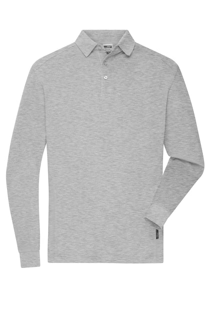 Men´s Workwear LSL Polo - Grey-Heather