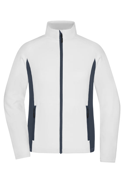 Ladies Stretchfleece Jacket - White/Carbon