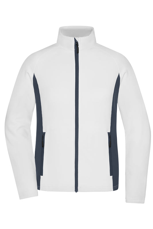 Ladies Stretchfleece Jacket - White/Carbon