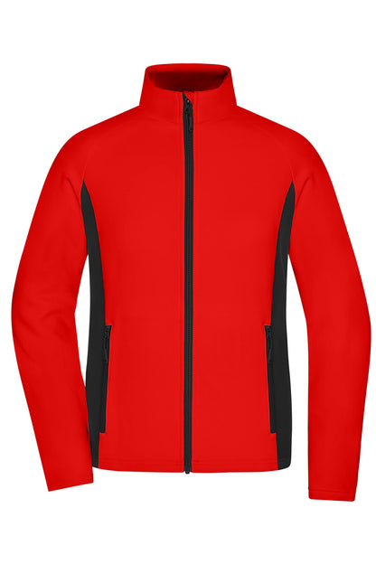 Ladies Stretchfleece Jacket - Red/Black