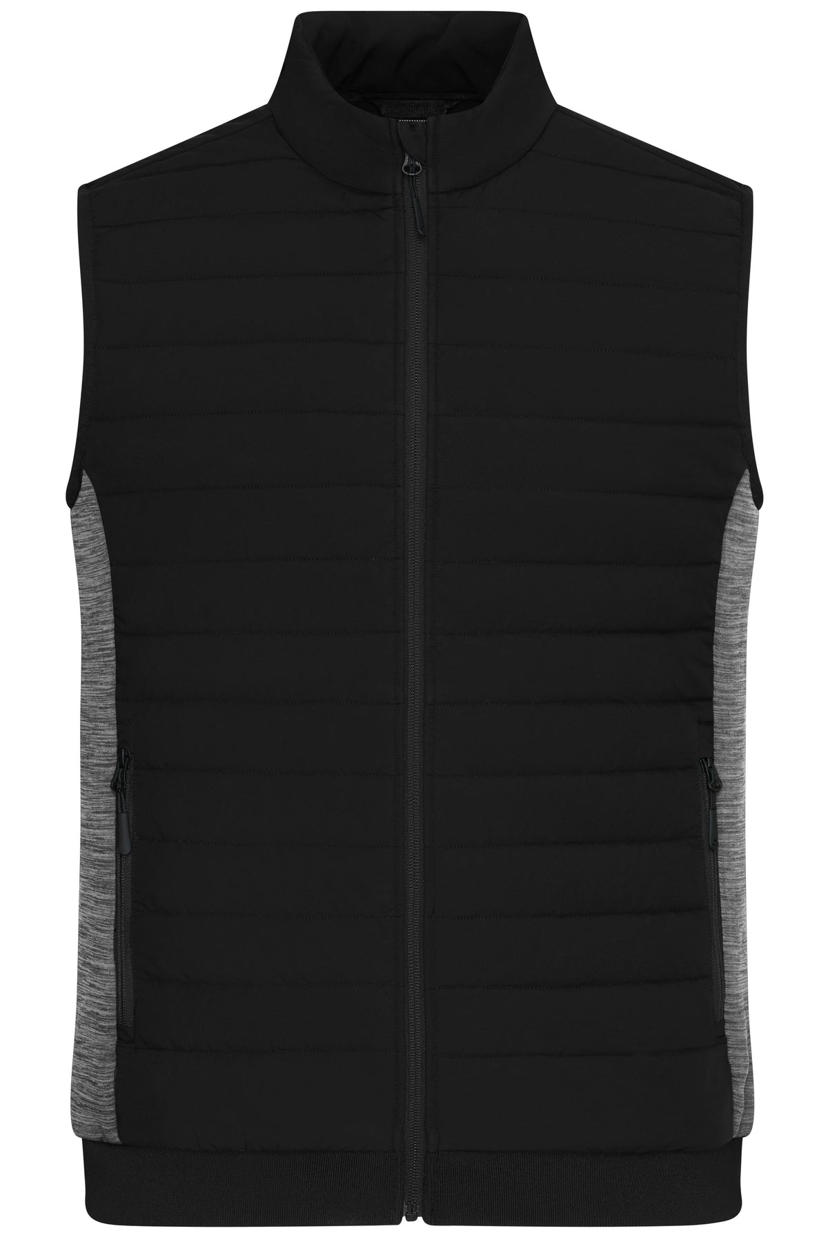 Men’s Padded Hybrid Vest - Black/Carbon-Melange