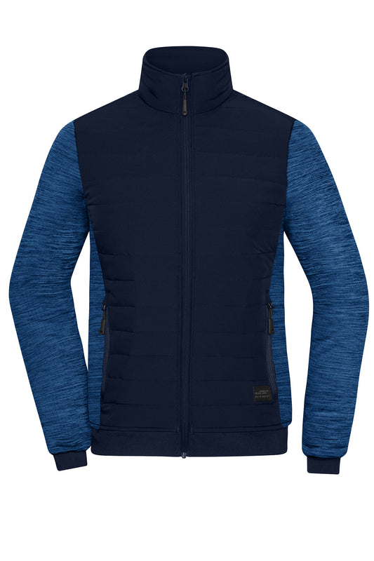 Ladies´ Padded Hybrid Jacket - Navy/Royal-melange