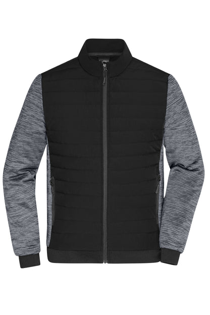 Men´s Padded Hybrid Jacket - Black/Carbon-Melange
