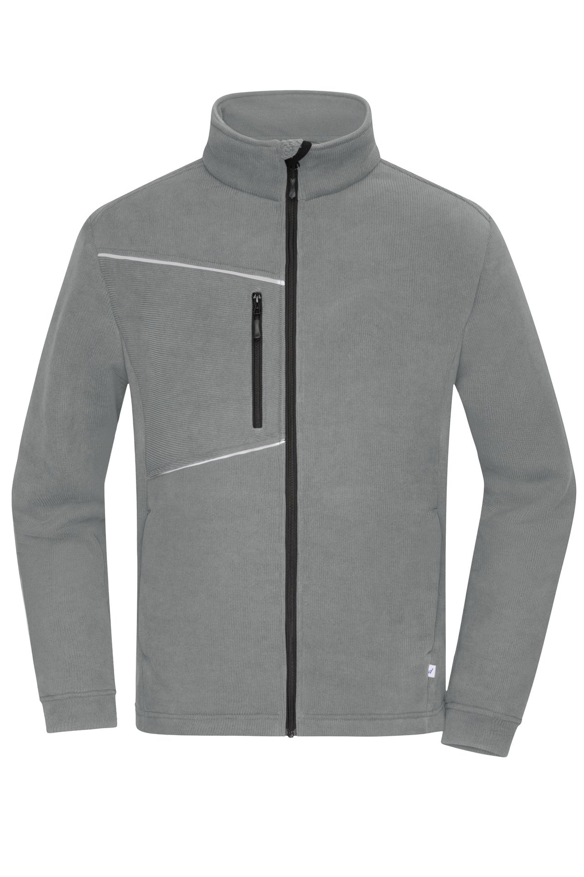 Fleece Jacket - Corduroy Look - Steel Grey