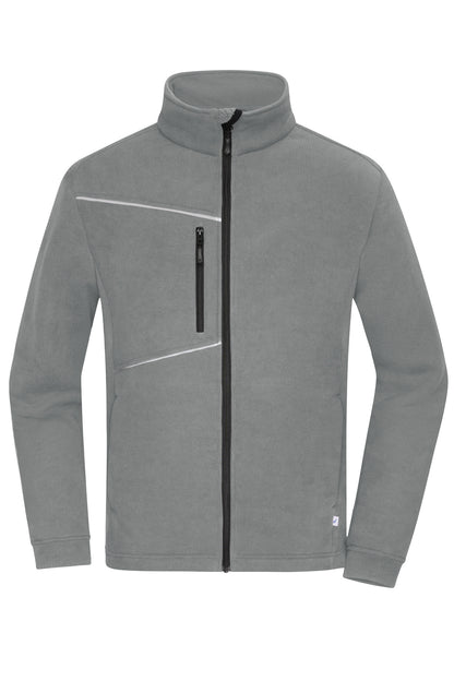 Fleece Jacket - Corduroy Look - Steel Grey