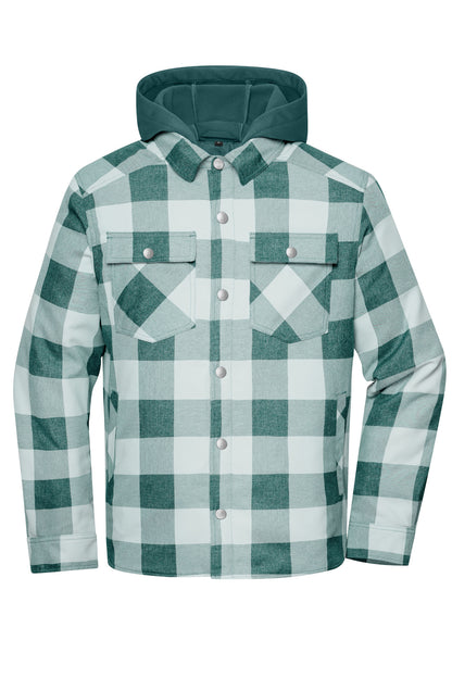 Workwear Check Shirt Jacket - Industrial-green/foggy-grey