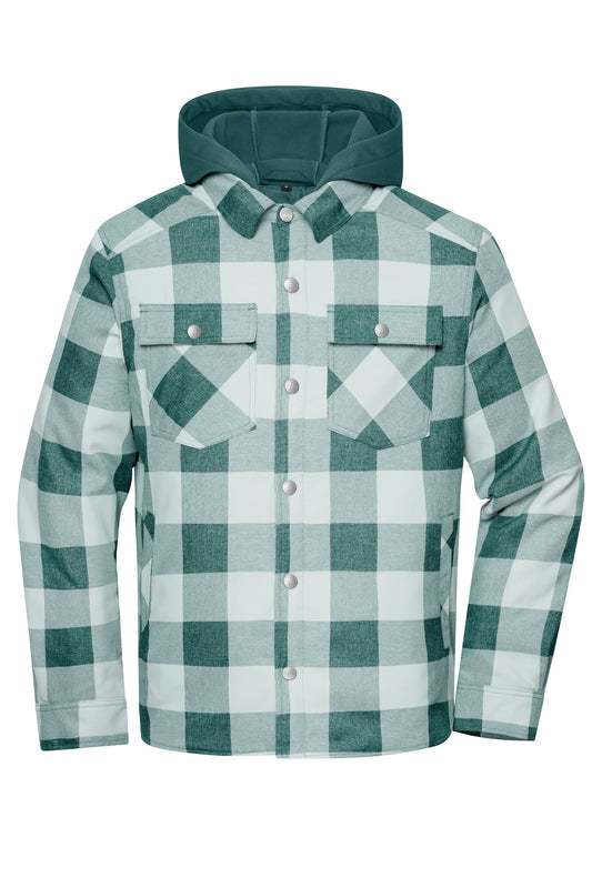 Workwear Check Shirt Jacket - Industrial-green/foggy-grey