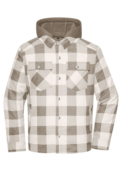 Workwear Check Shirt Jacket - Dusty-brown/cement