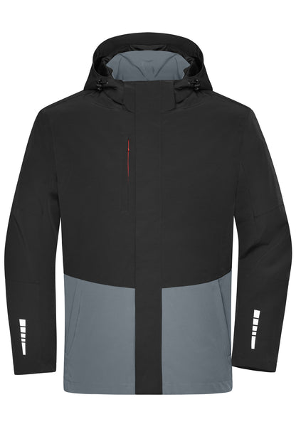 Workwear Hardshell Rainjacket - Black/Metal-grey
