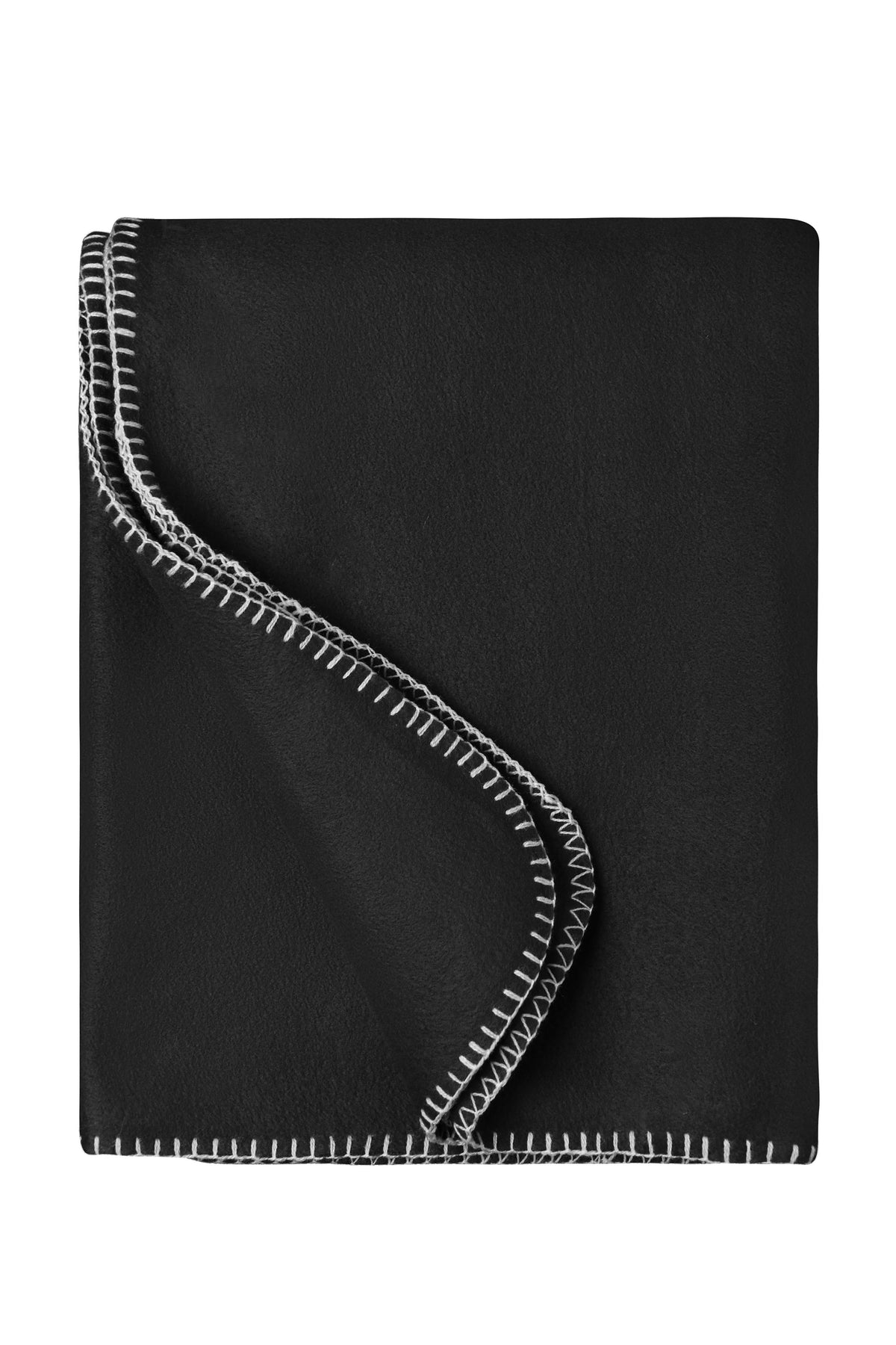 Fleece Blanket - Black/Light-Grey